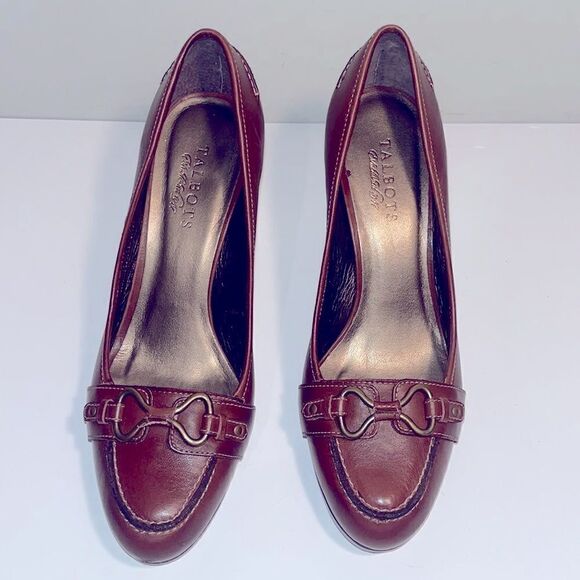 Vintage Talbots collection brown leather 4” heels - Picture 2 of 5